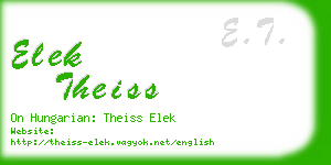 elek theiss business card